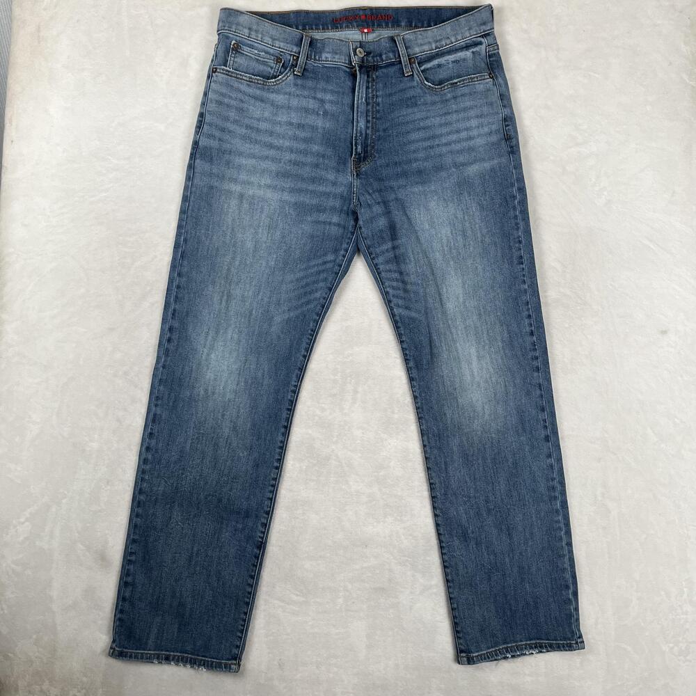 Lucky Brand 363 Vintage Straight Jeans Mens 36x32 Blue Medium Wash Denim Pants
